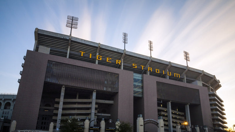 The west side of Tiger Stadium at LSU in Baton Rouge
