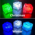 Load image into Gallery viewer, Holiday color sets: green, white and red cubes labeled Christmas; blue, white and aqua cubes labeled Winter