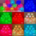 Load image into Gallery viewer, Grid of cube photos in each setting: blue, green, red, confetti, pink, lemon lime and aqua, plus a mixed stack