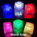 Load image into Gallery viewer, Cube sets in blue, white and red labeled USA, and pink, green and yellow labeled Mardi Gras