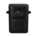 Load image into Gallery viewer, All-black backpack cooler straight on from the front, side grab handles out