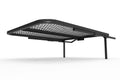 Load image into Gallery viewer, Side view of the Tire Table showing the rear slider and retractable leg.