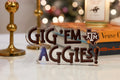 Load image into Gallery viewer, Gig 'Em Aggies acrylic block shelfie detail