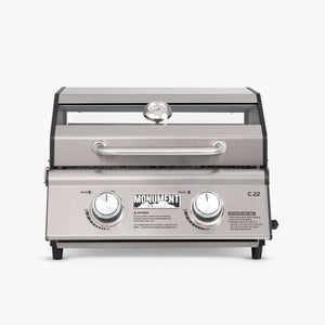 Monument G22 Tabletop Gas Grill, 2 Burners