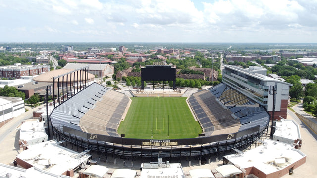 Aerial view of Ross-Ade Stadium at Purdue University in West Lafayette, Indiana
