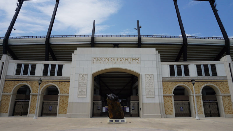 The Amon G. Carter Stadium gate at TCU in Fort Worth, Texas