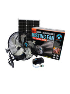 ExtremeMist 3-in-1 Misting Fan, 170 PSI, Solar Rechargeable, with 16 ft Mist Line