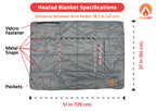 ExtremeMist Heated Blanket Poncho with 10,000 mAh Battery