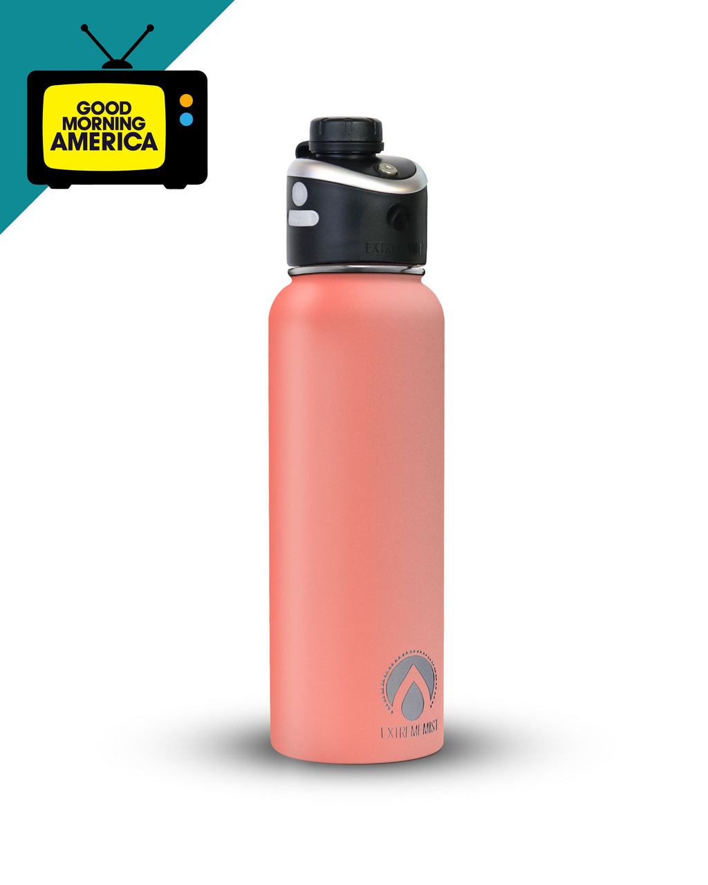 GoMist Rechargeable Misting Water Bottle, Insulated, 25 or 40 oz