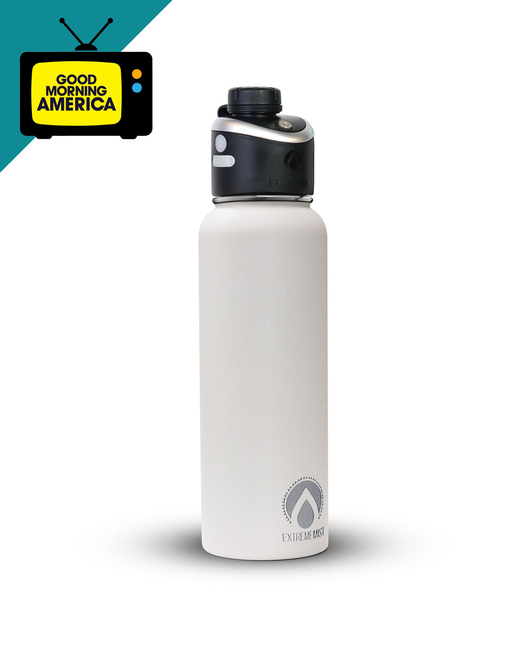 GoMist Rechargeable Misting Water Bottle, Insulated, 25 or 40 oz