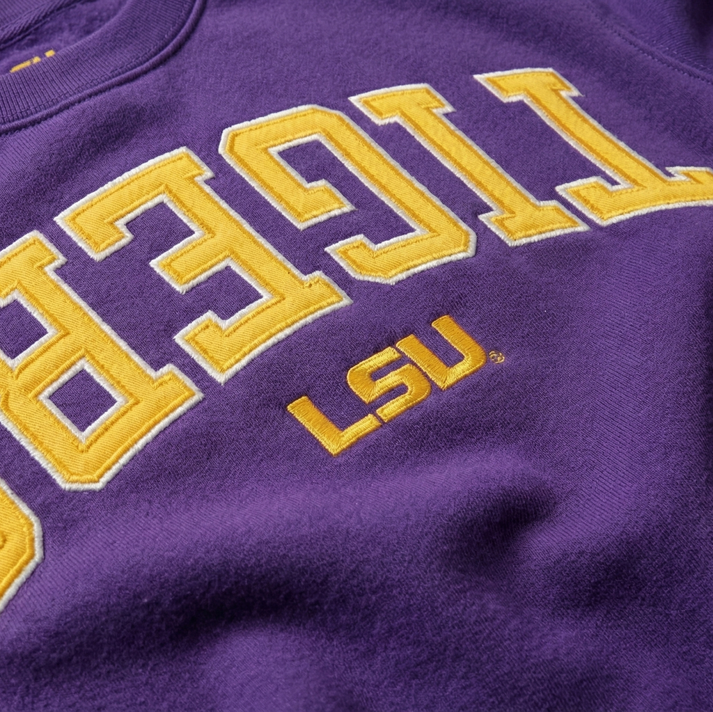 UPSIDE LSU Tigers Varsity Crewneck