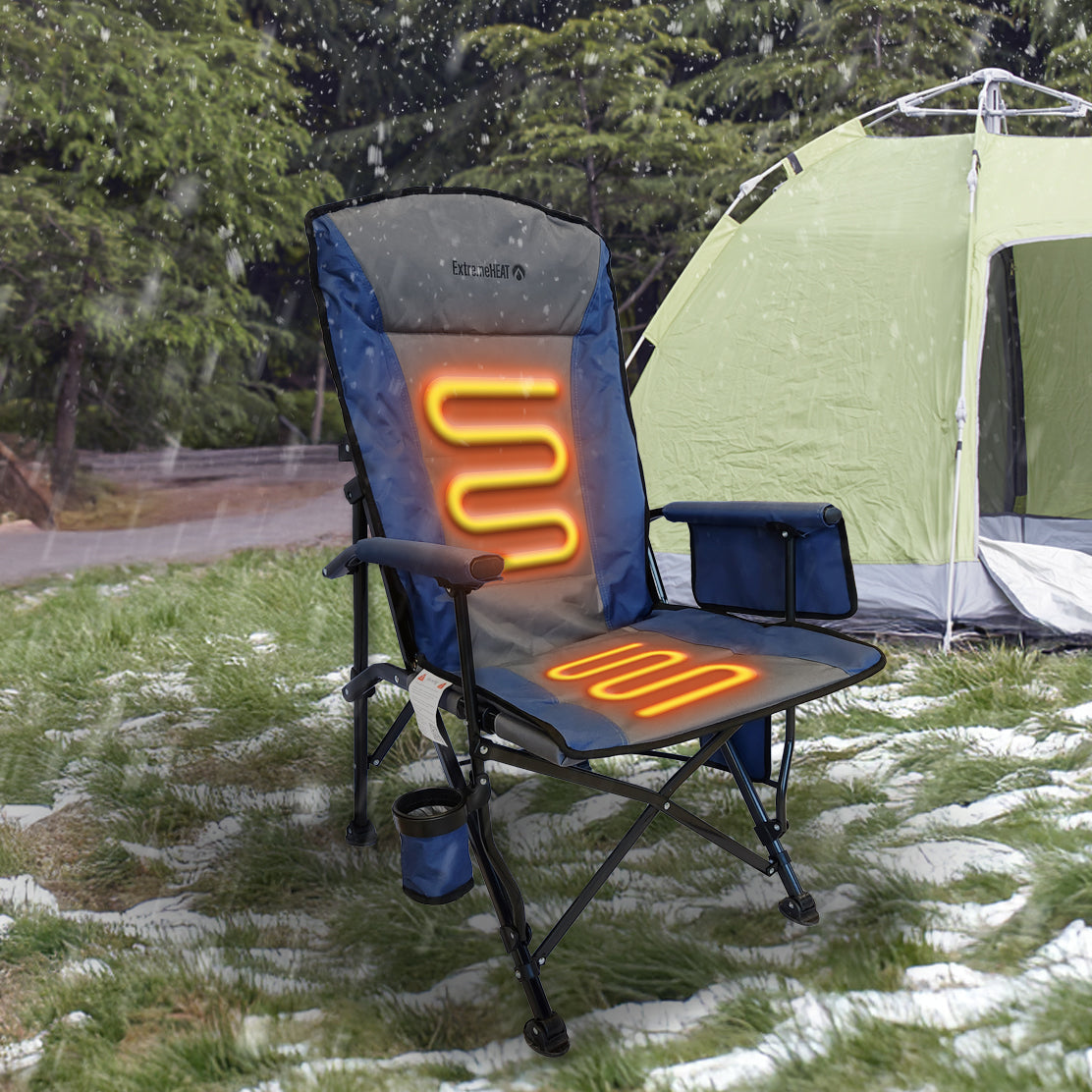 ExtremeMIST Heated Camping Chair with 20,000mAh Power Bank