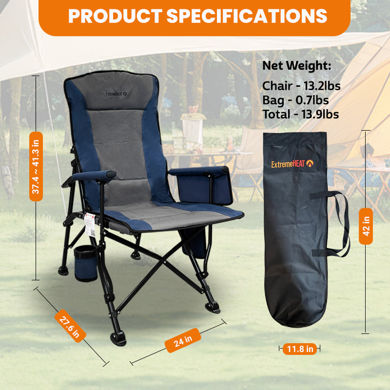ExtremeMIST Heated Camping Chair with 20,000mAh Power Bank