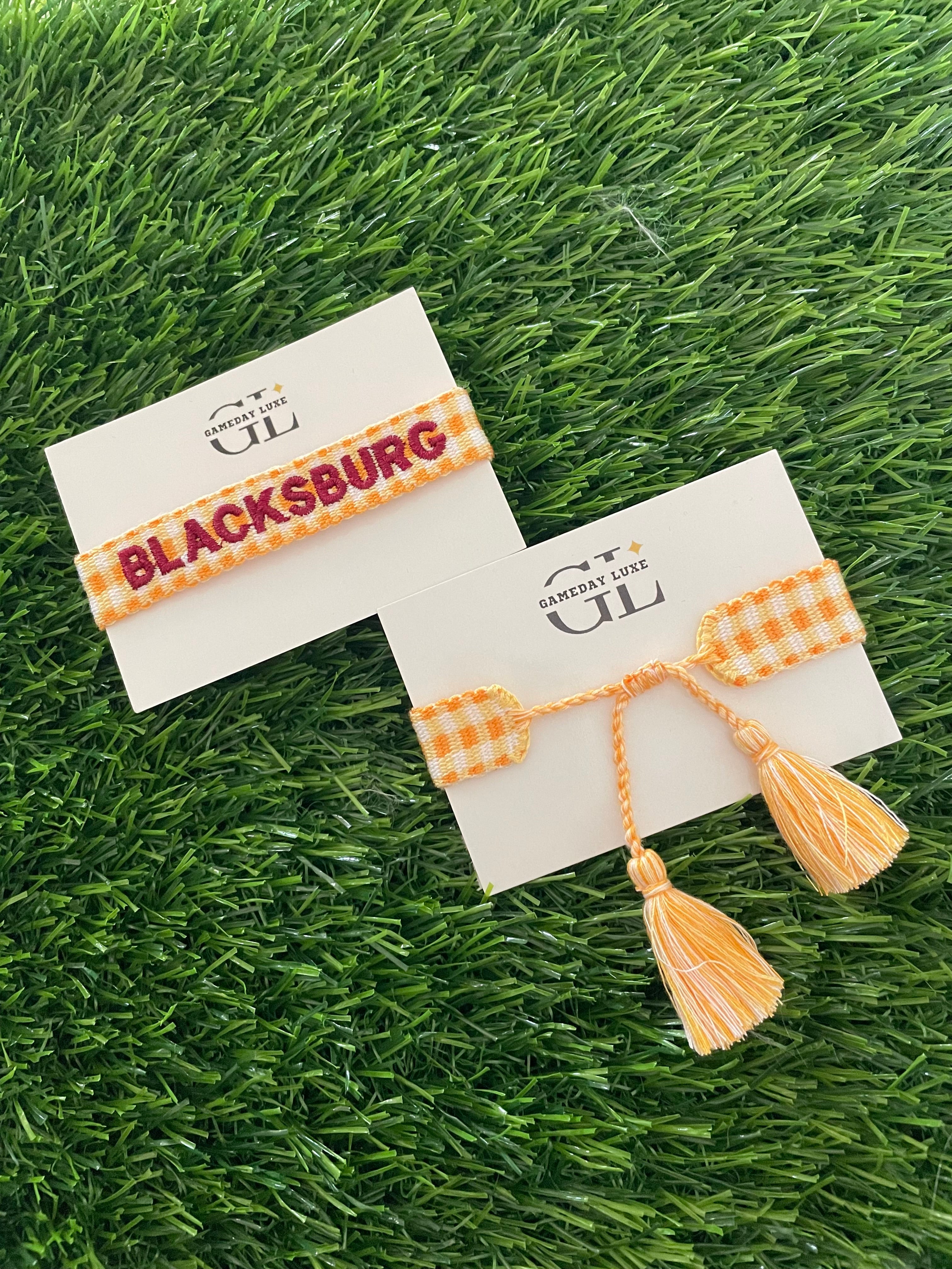 Blacksburg Team Tassel Bracelet by Gameday Luxe