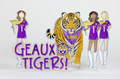 Load image into Gallery viewer, Geaux Tigers acrylic block shelfie, additional view
