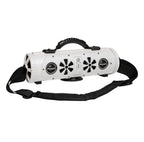 White Bazooka Party Bar MINI with its carry handle and padded shoulder strap