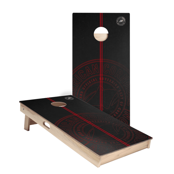 ACA Star Logo Red Stripes Cornhole Boards, set of two