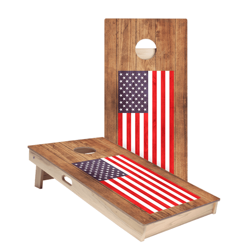 ACA Star American Flag Cornhole Boards, set of two
