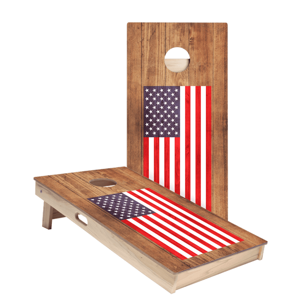 ACA Star American Flag Cornhole Boards, set of two