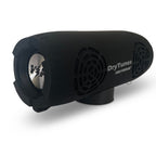 Black DryTunes speaker at an angle on its magnetic base