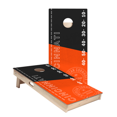 ACA Star Cincinnati Gameday Stadium Cornhole Boards, set of two