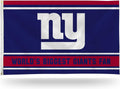 New York Giants 3x5 flag, World's Biggest Fan design, with metal grommets
