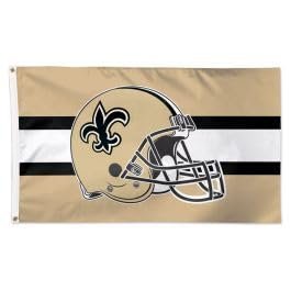 New Orleans Saints 3x5 flag, Helmet design, with metal grommets