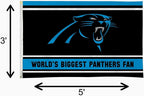 Carolina Panthers 3x5 Flag, World's Biggest Fan