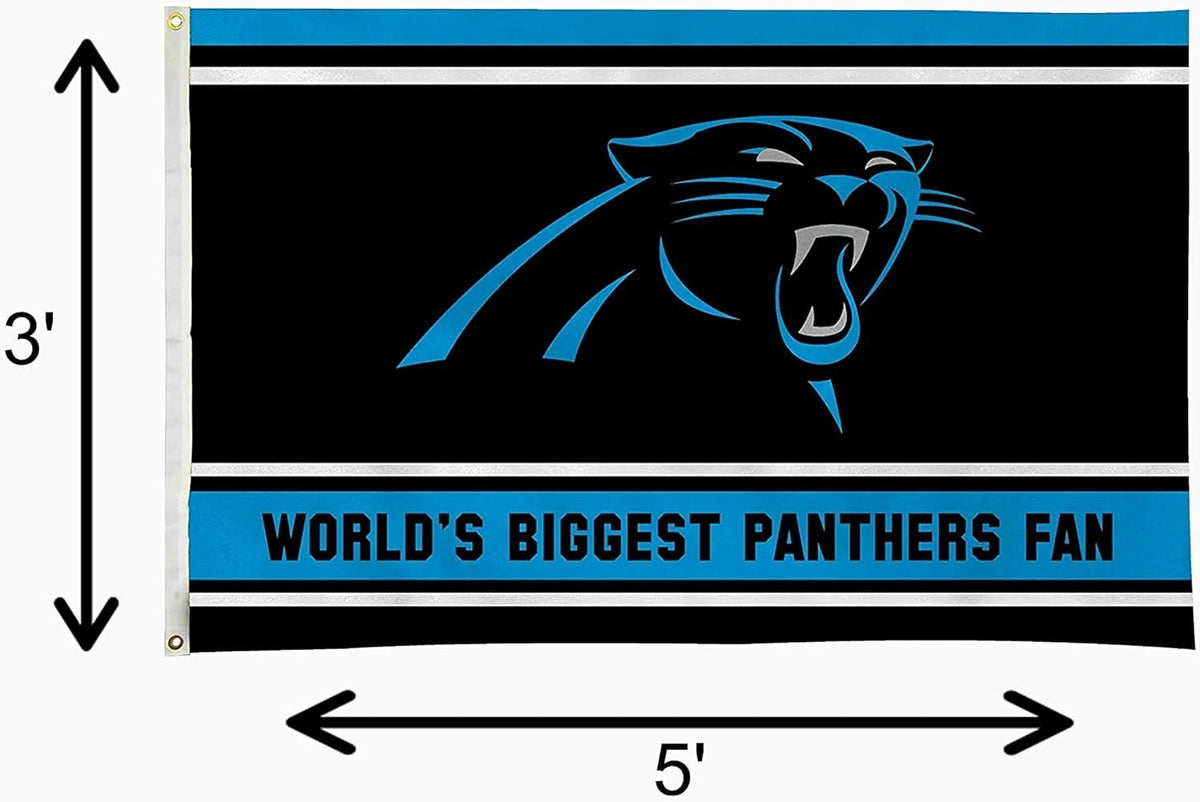 Carolina Panthers 3x5 Flag, World's Biggest Fan