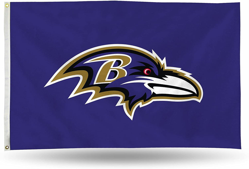 Baltimore Ravens 3x5 flag, Logo design, with metal grommets