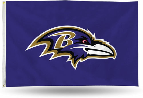 Baltimore Ravens 3x5 flag, Logo design, with metal grommets
