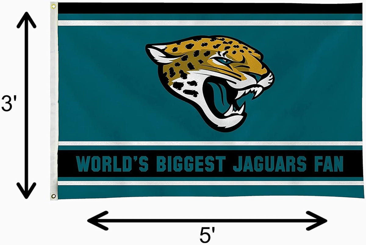 Jacksonville Jaguars 3x5 Flag, World's Biggest Fan