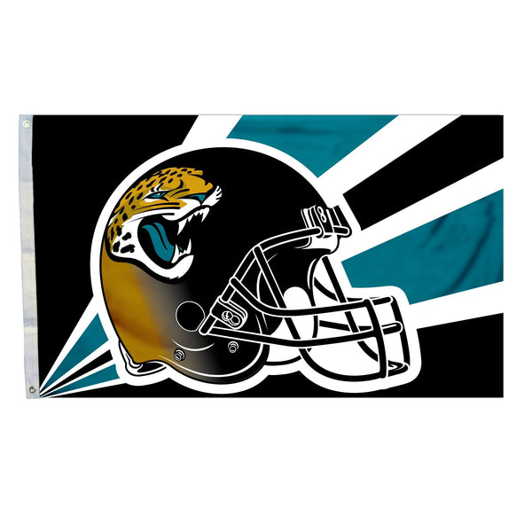 Jacksonville Jaguars 3x5 flag, Helmet design, with metal grommets