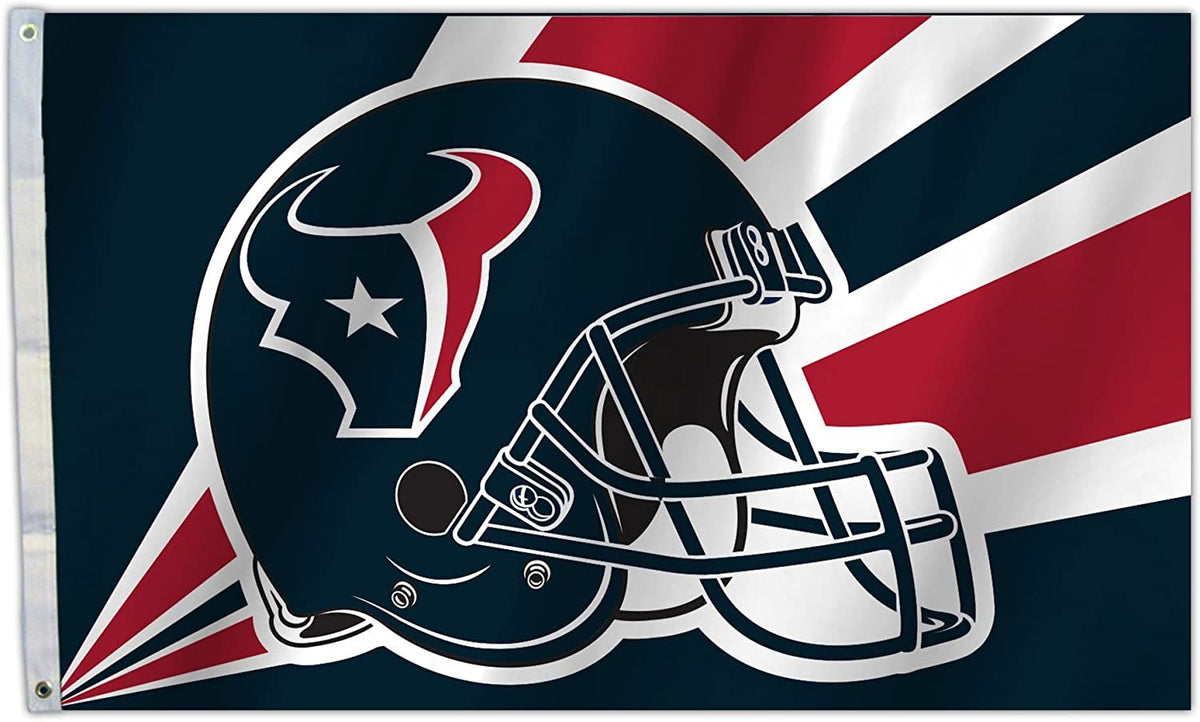 Houston Texans 3x5 flag, Helmet design, with metal grommets