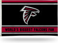 Atlanta Falcons 3x5 flag, World's Biggest Fan design, with metal grommets