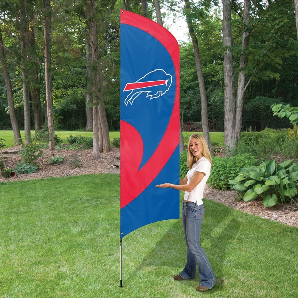 Buffalo Bills Tall Team Flag Kit, 8.5 x 2.5 ft with Pole
