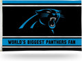Carolina Panthers 3x5 flag, World's Biggest Fan design, with metal grommets