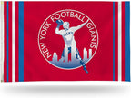 New York Giants 3x5 flag, Retro Logo design, with metal grommets