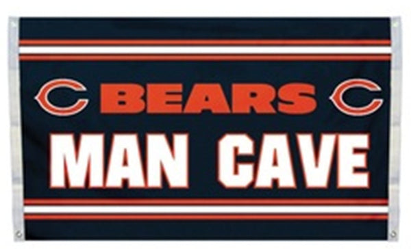 Chicago Bears 3x5 flag, Man Cave design, with metal grommets