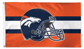 Denver Broncos 3x5 flag, Bar Helmet design, with metal grommets