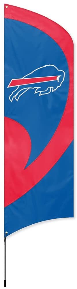 Buffalo Bills tall team flag on its steel pole