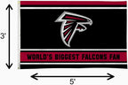 Atlanta Falcons 3x5 Flag, World's Biggest Fan