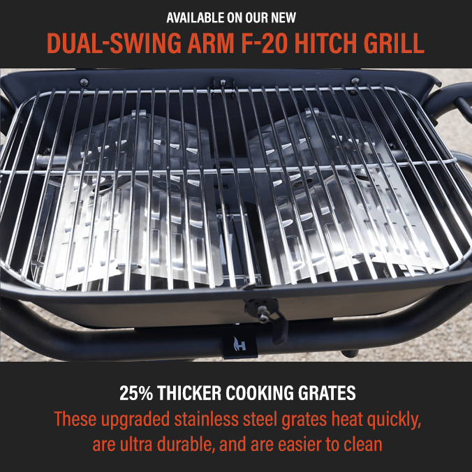 HitchFire F-20 Hitch-Mounted Propane Grill, 20,000 BTU