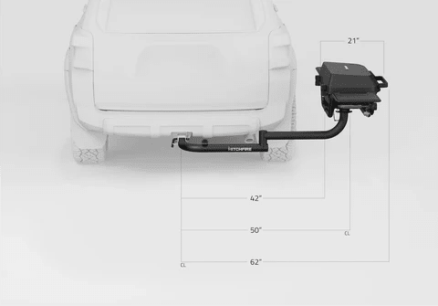 HitchFire F-20 Hitch-Mounted Propane Grill, 20,000 BTU