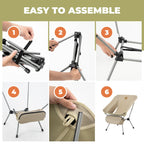 Qunature Ultralight Aluminum Camping Chair, 260 lb Capacity