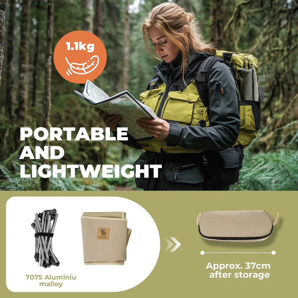 Qunature Ultralight Aluminum Camping Chair, 260 lb Capacity