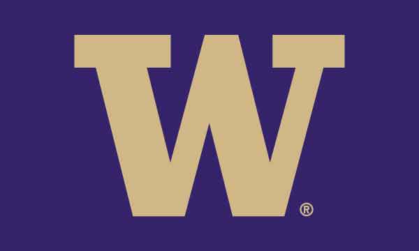 Washington Huskies Appliqué Flag (3'x5')