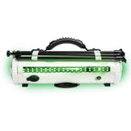 Back of the white Party Bar MINI with the LED strip lit green